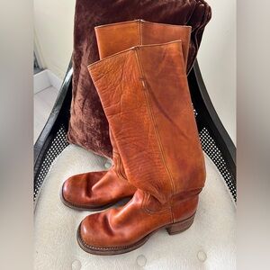 Vintage Frye campus boots size 8 black label.